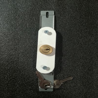 Замок ригельный для защитных роллет (белый)