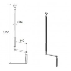 Вороток для карданного механизма (для роллет)